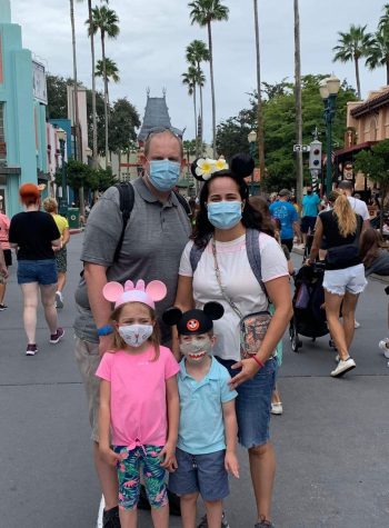 Former CHS student Rachel (Toyer) Aubrey and her family at Disney World this month