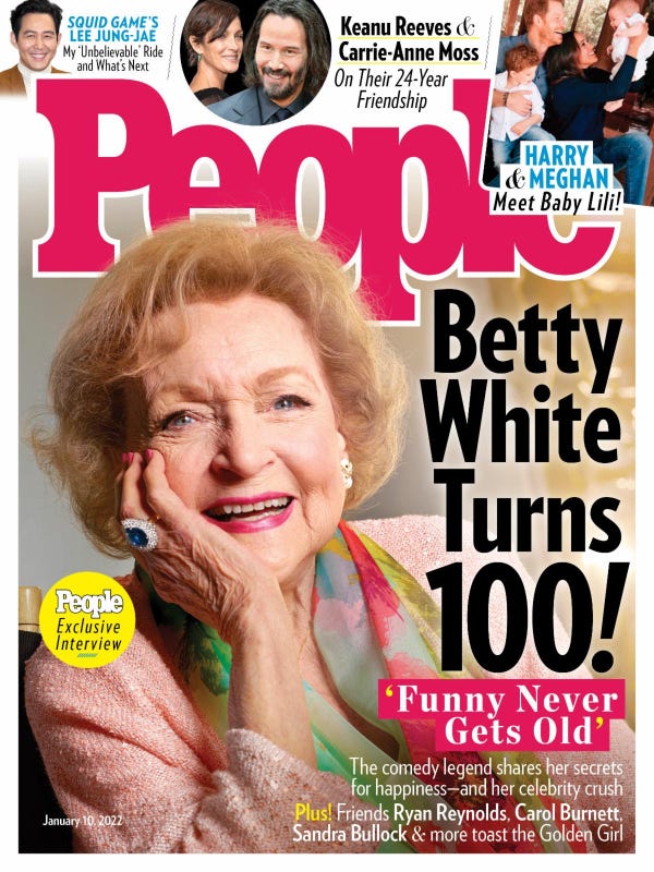 PEOPLE Magazine ran their Betty White exclusive just days before her death. Various celebrities sent out condolences vis social media.