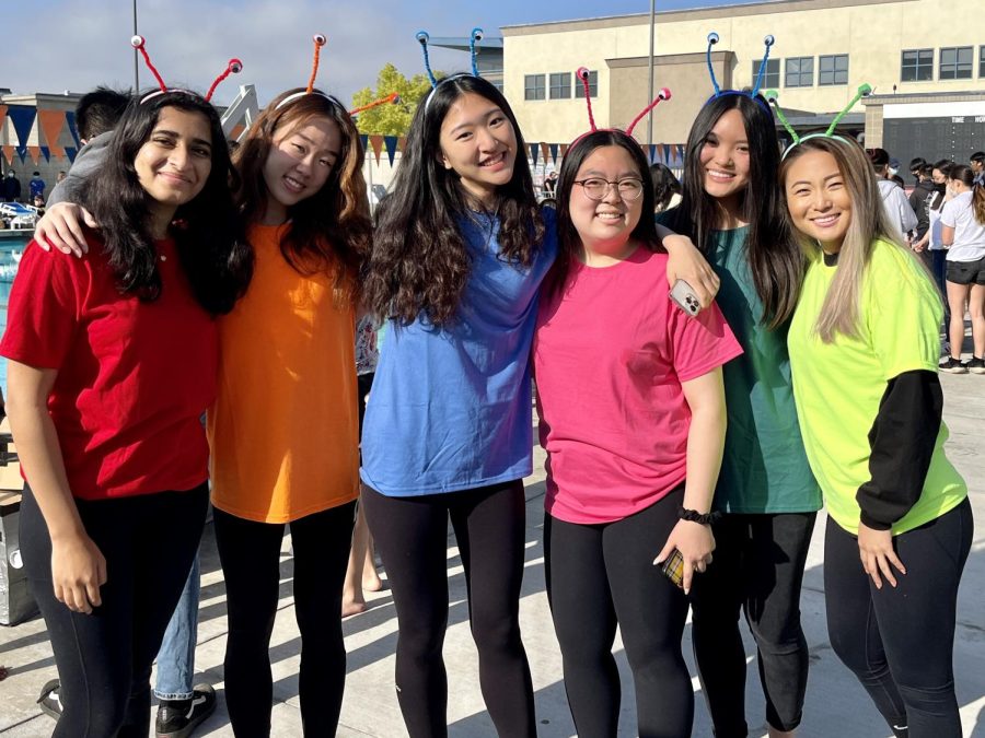 Ms. Yi (far right) joined a team for her first races