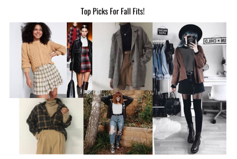 A collage of trendy fall outfits!