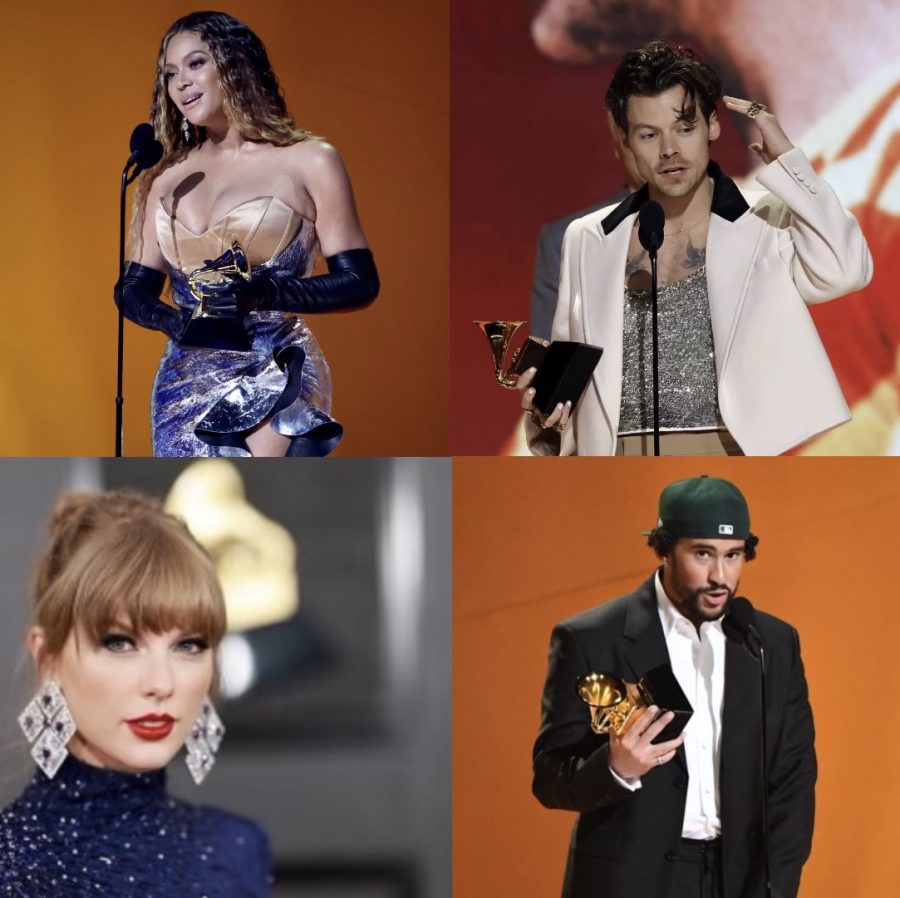 The+65th+annual+Grammy+Awards+featured+favorites+such+as+Taylor+Swift%2C+Harry+Styles%2C+Bad+Bunny%2C+and+Beyonce.
