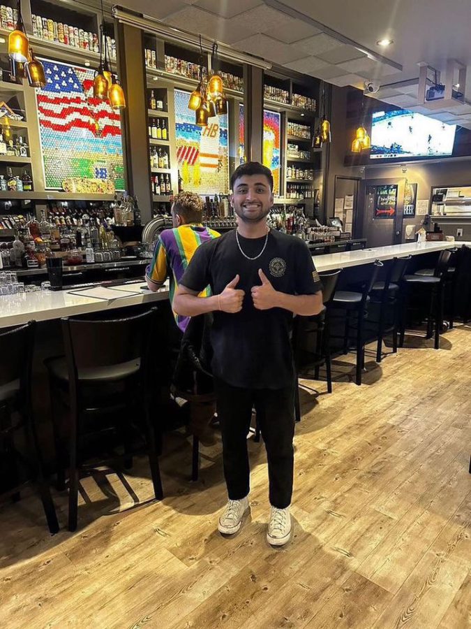 Senior Rishie Padhiar worked at a restaurant after school.