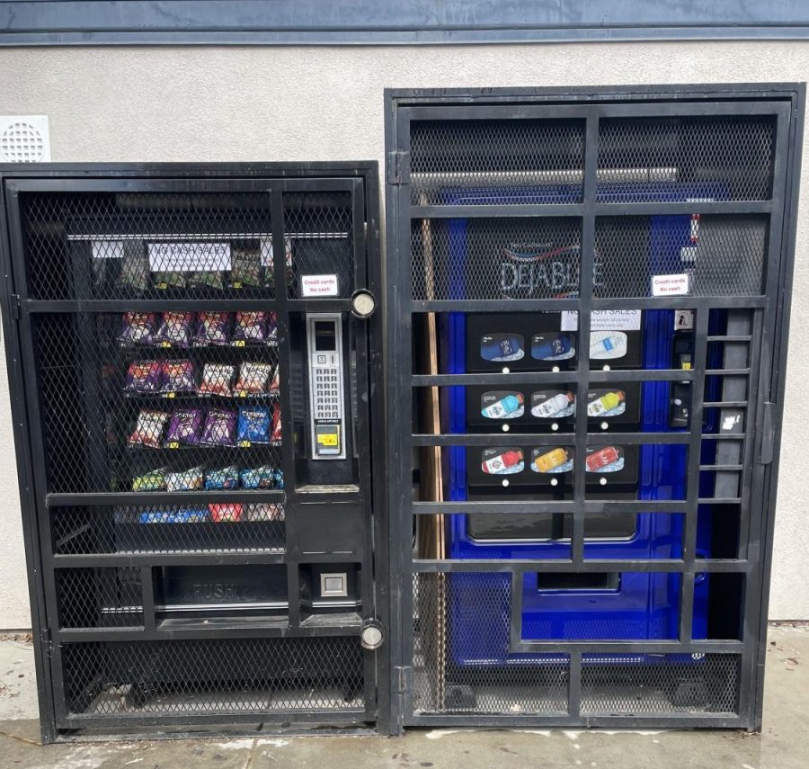 Vending machines are card only now, after they were vandalized.