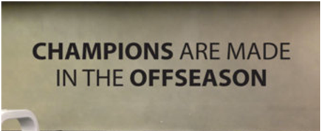 Students in Cypress athletics know that Champions Are Made In The Off Season. 