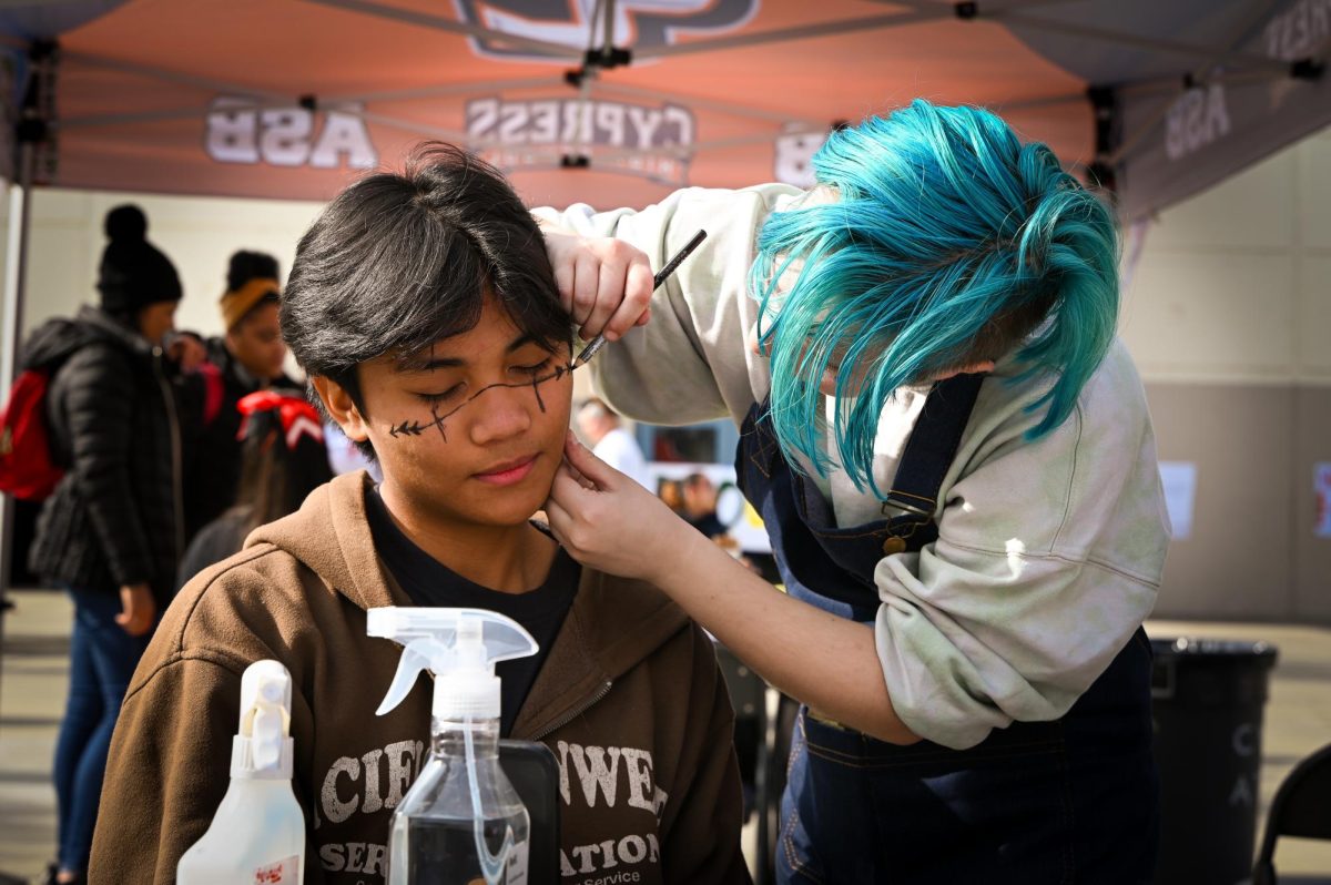 Activities in addition to basketball included face painting, provided by CHS theatre and Ms. Stewart.