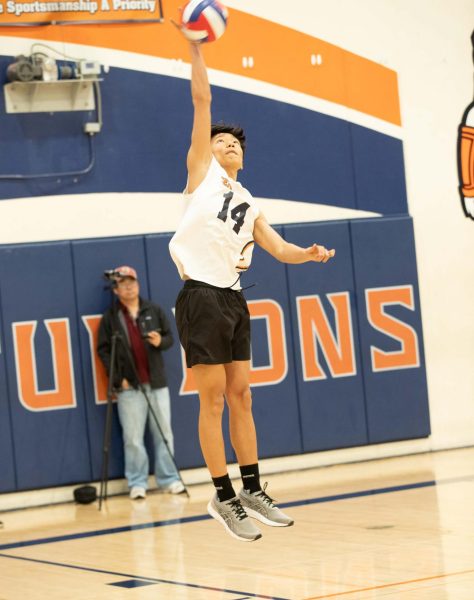 JV starter Ryan Kim uses great serving skills, to help the team to 1st place in Empire League.
