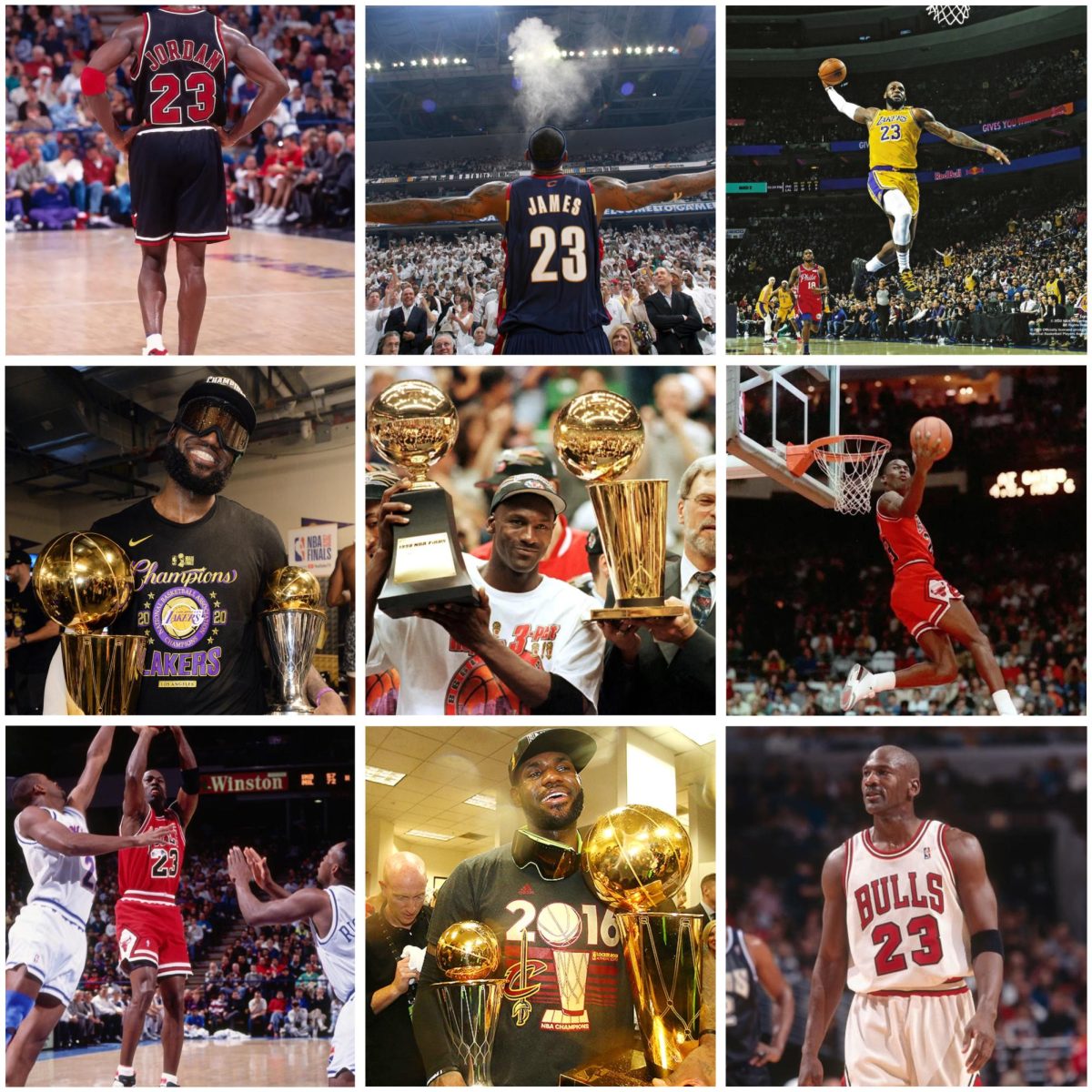 4 time NBA Champ Lebron James versus 6 time NBA Champ Michael Jordan.