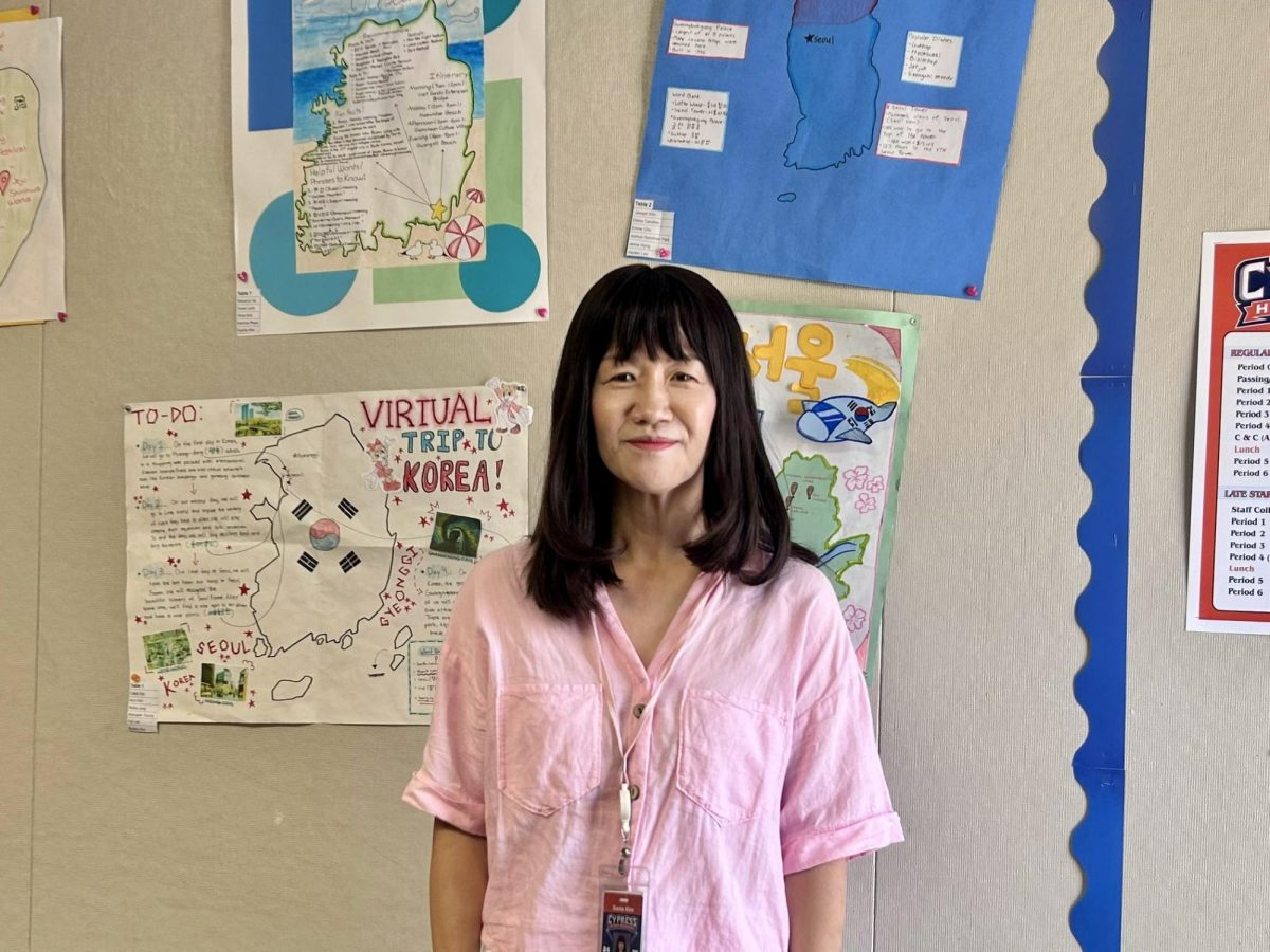 Mrs. Sonia Kim is excited to teach her two Korean 1 classes at Cypress High School.