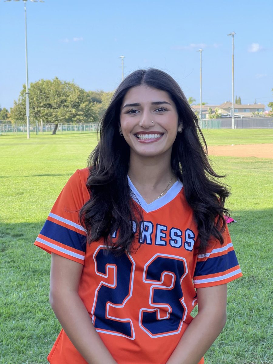 Senior Priscilla Otero plays running back and corner.