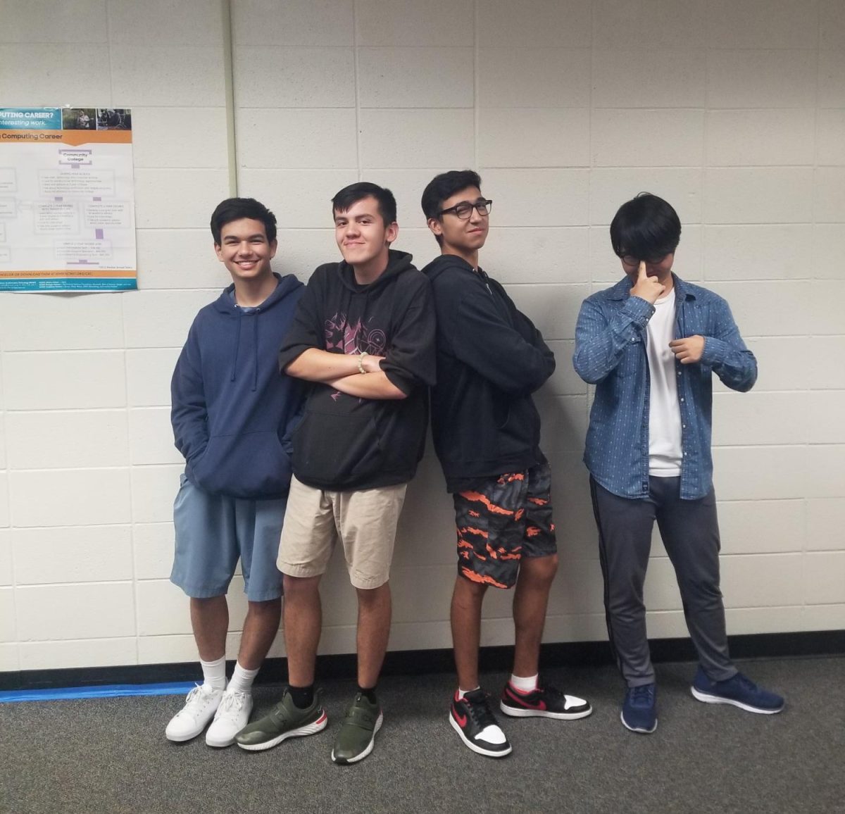 Esports is led by Mr. Borad and team captain Tavian Palacios (2nd from rt.)