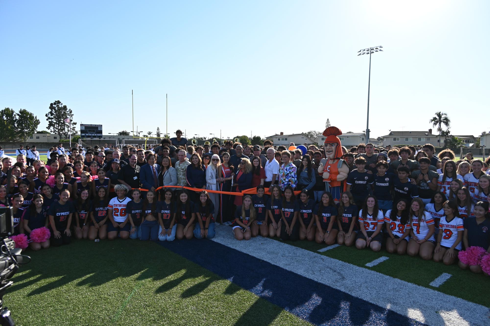 The ceremonial ribbon cutting officially opened the track to athletes, although there are a few details yet to be finalized.