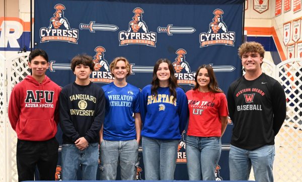 Cypress is proud of all the athletes who signed their letters of intent this month.