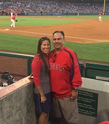 The Falts spend time together at activities like watching an Angel's game.