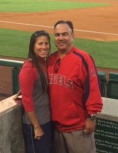 The Falts spend time together at activities like watching an Angel's game.