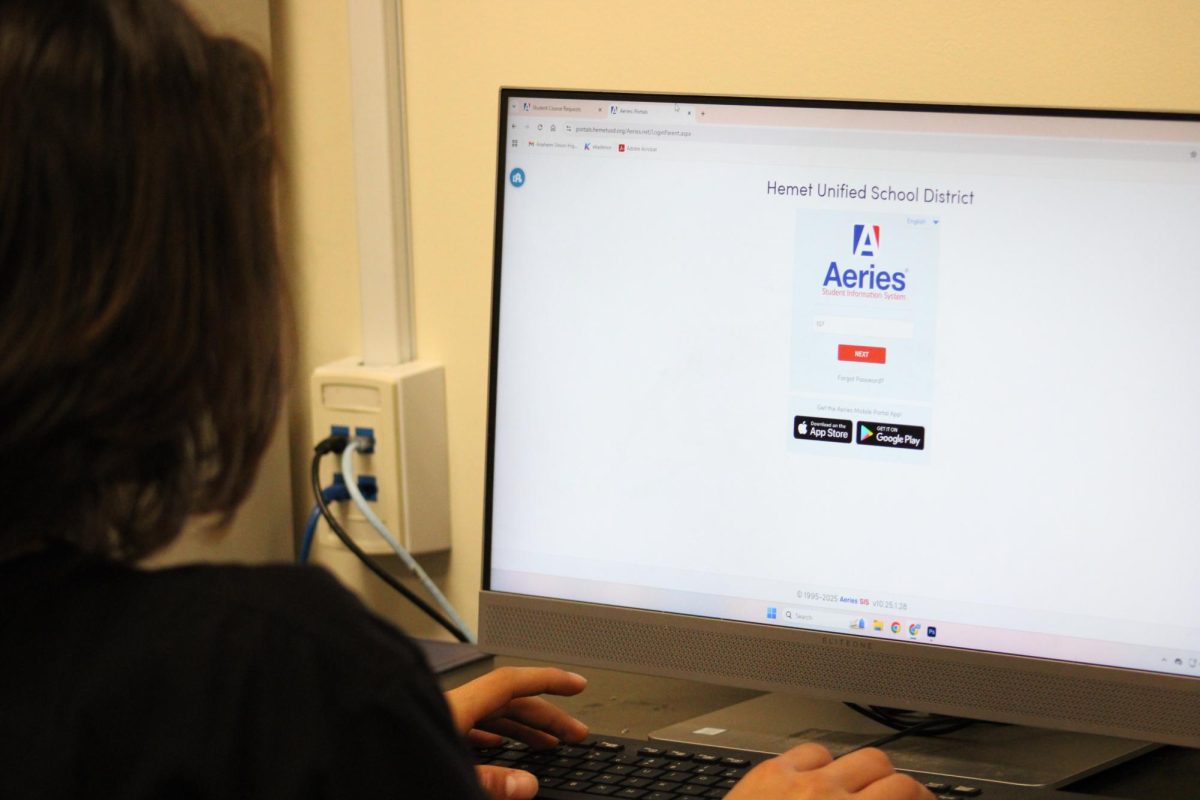 Cypress students are logging in to Aeries Portal to chose classes for next year.