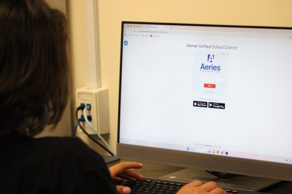 Cypress students are logging in to Aeries Portal to choose classes for next year.