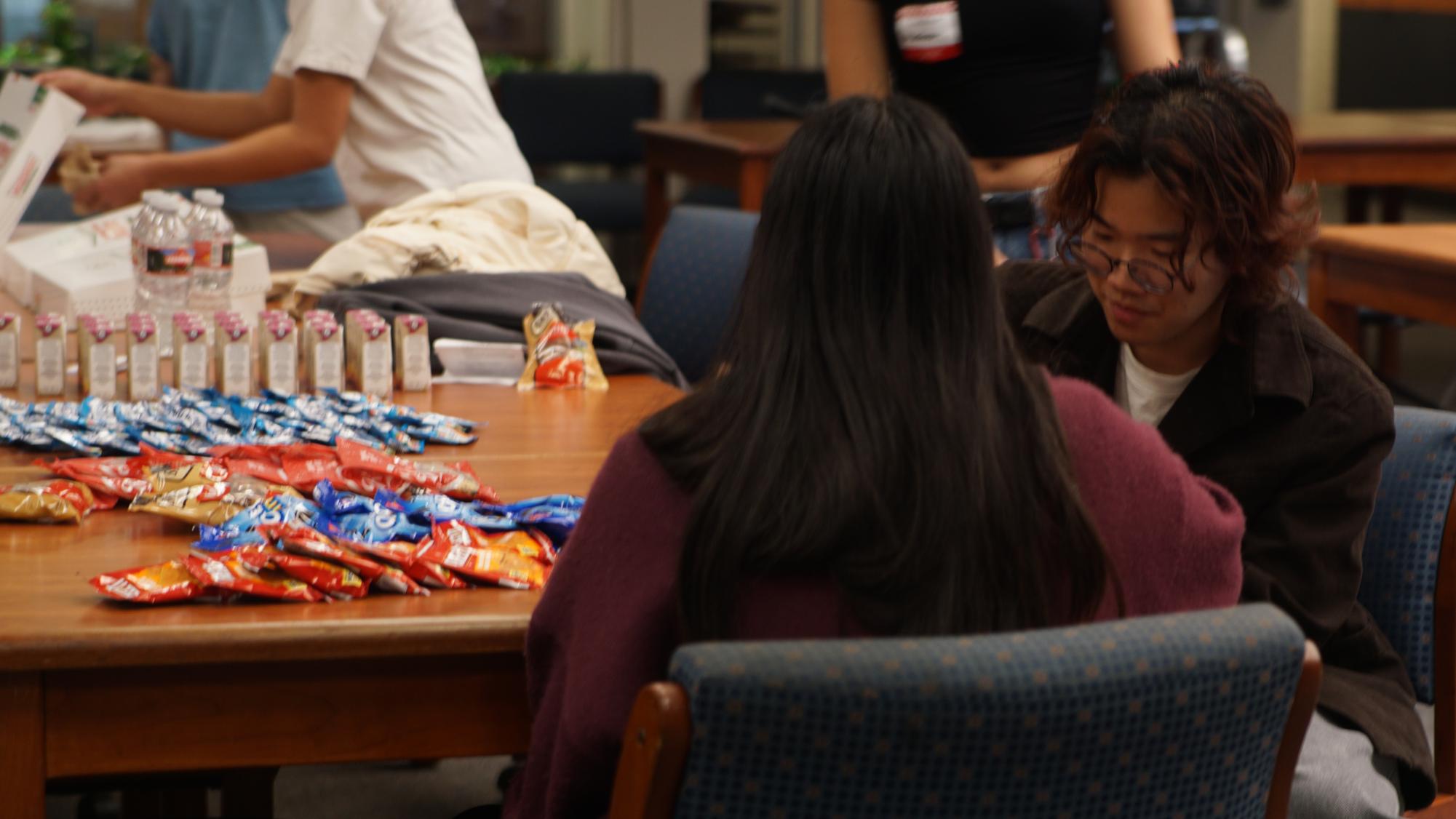 Student donors ate snacks provided by the Cypress High School Red Cross Club.