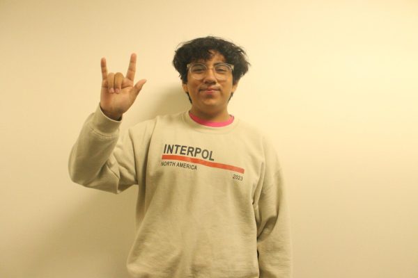 Julian Lopez is a junior in ASL 3, and his favorite sign is, "I love you."