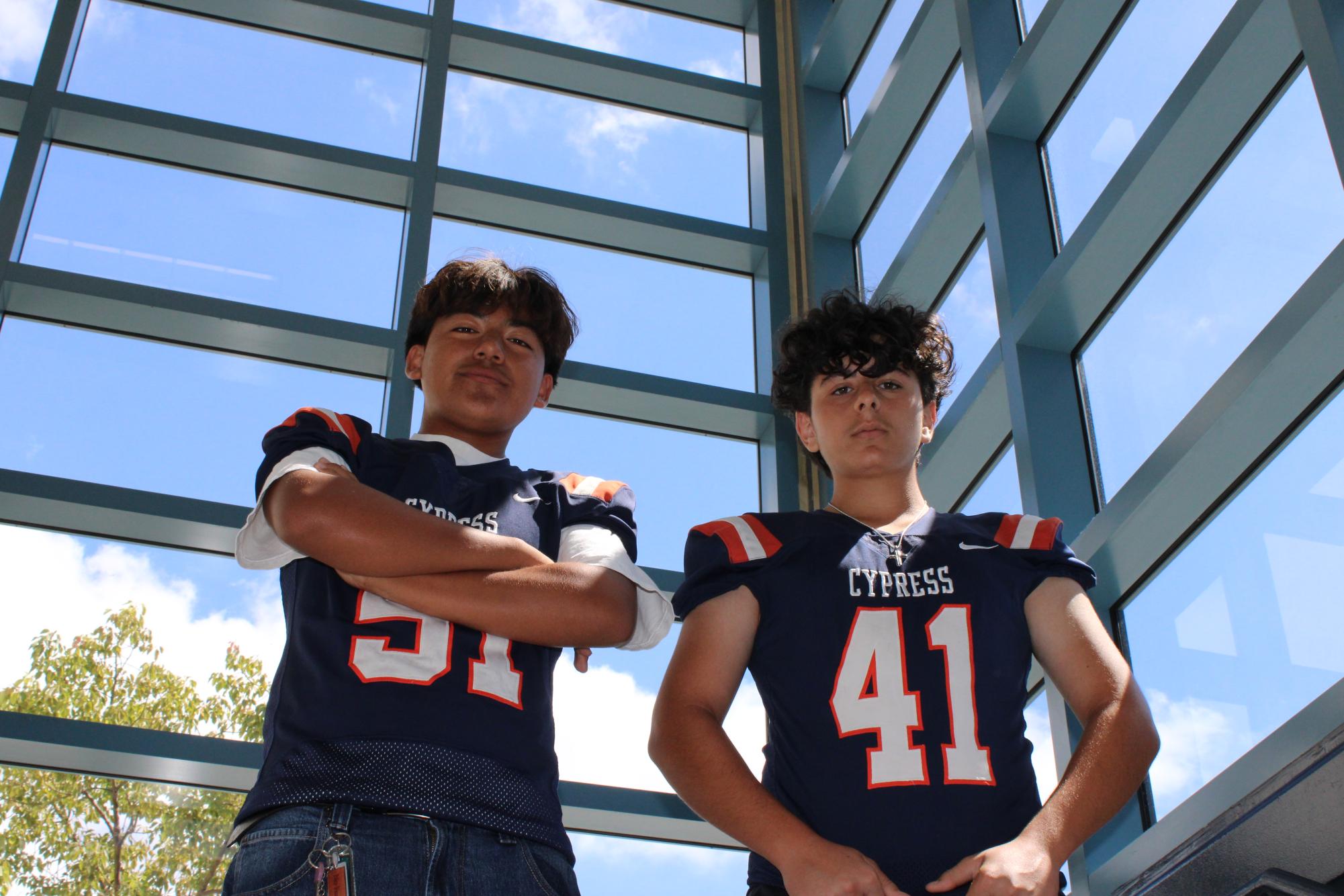 Cypress jerseys, like the ones Luzio Zuniga and Issa Samawi (9th) are wearing are permitted. But if you want to sport your favorite team's gear, you're out of luck.