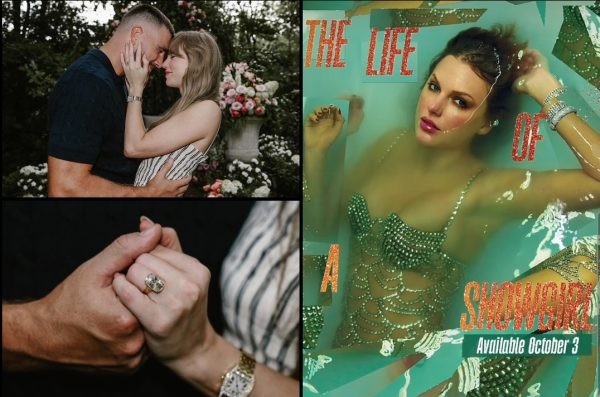 Taylor Swift's engagement and 12th album cover.
