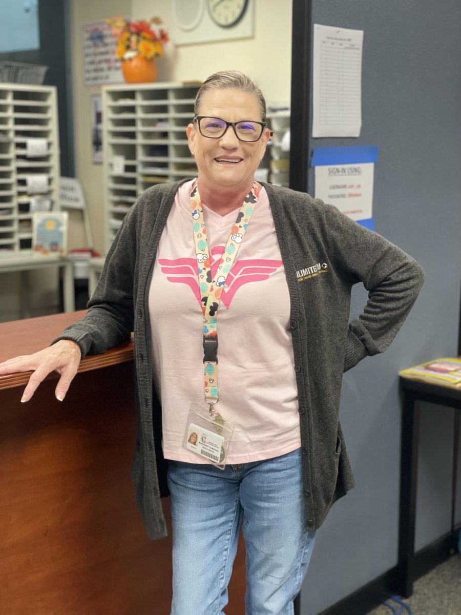 New Office Secretary Margaret Dumadag offers her support to students and staff.