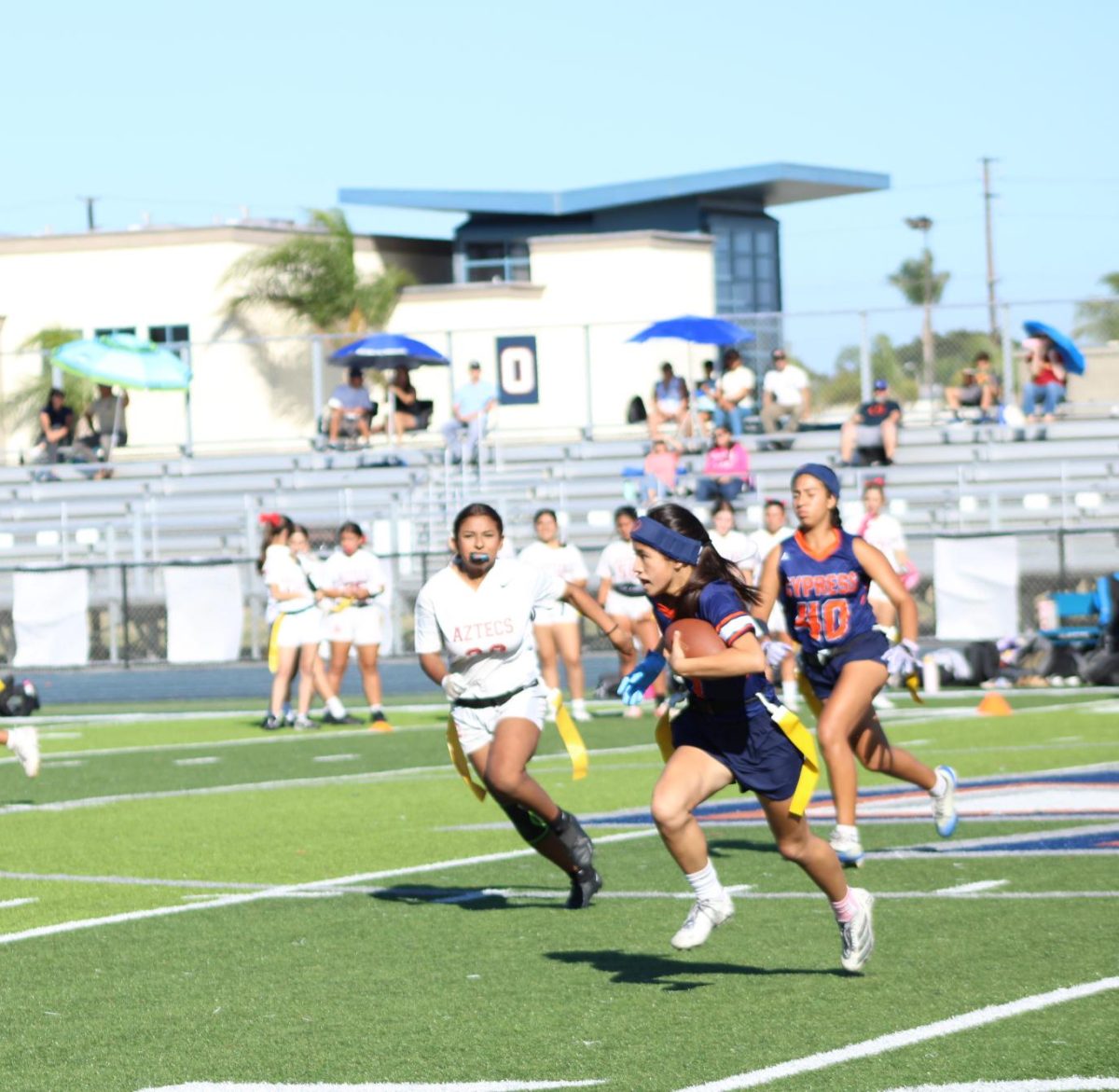 Frosh/Soph Girls Flag Football defeated Esperanza. 