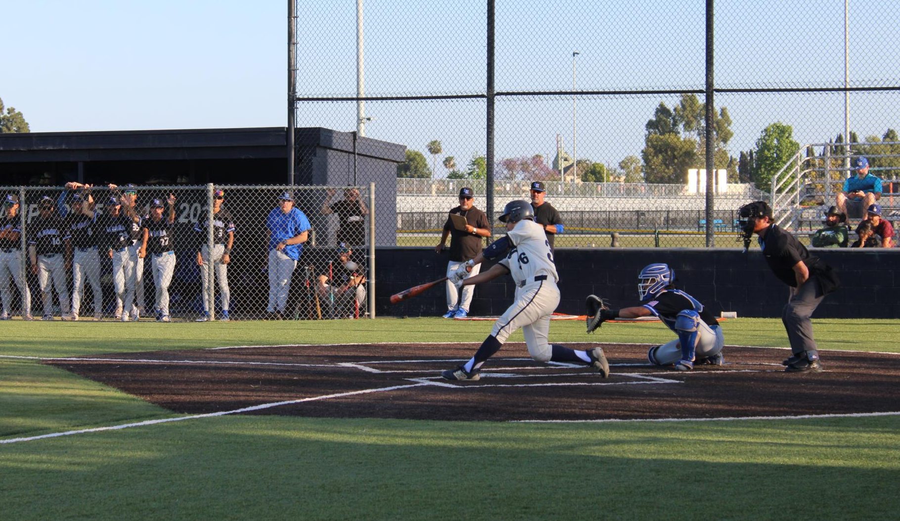 Cypress baseball competes against La Habra.