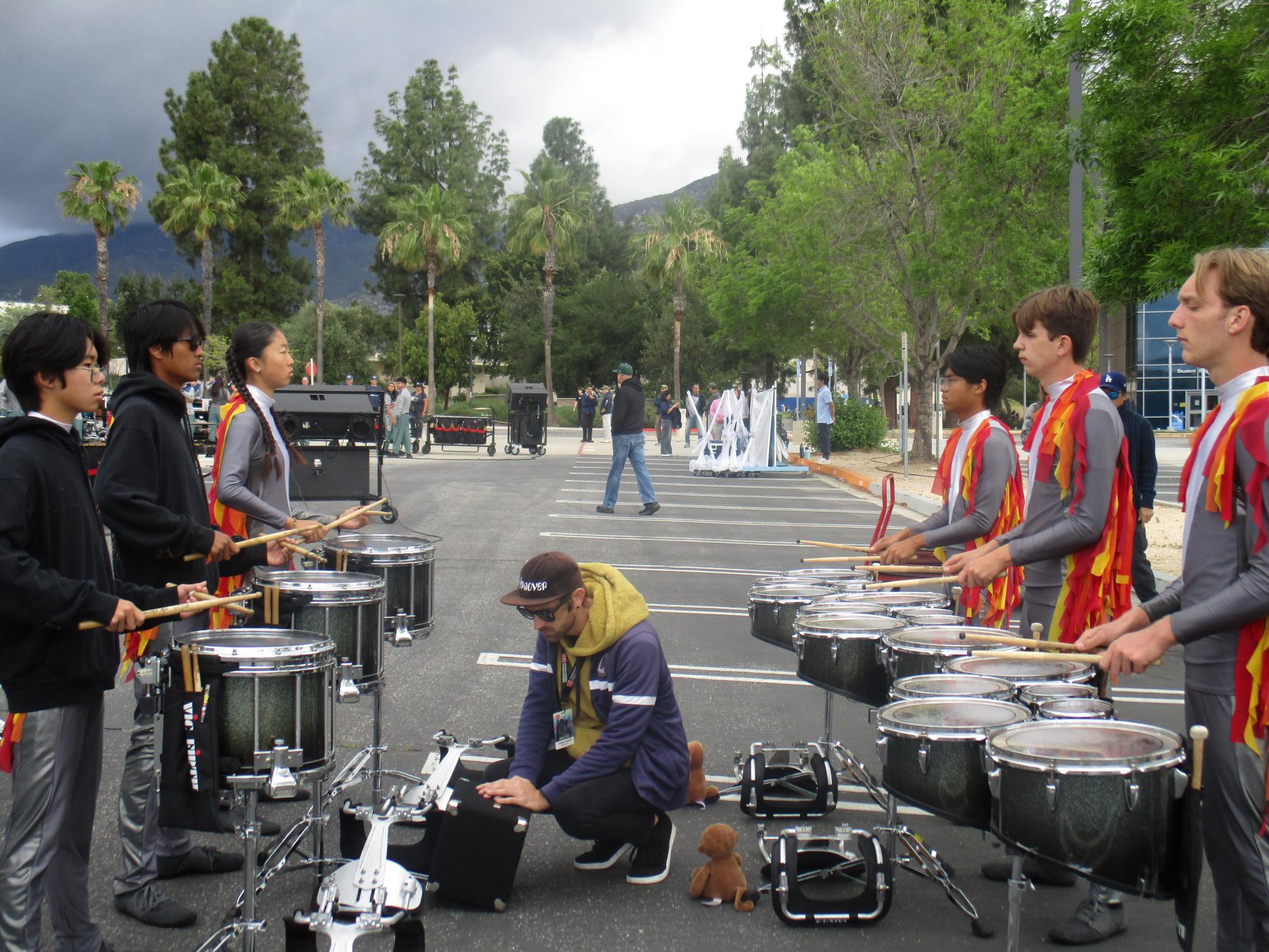 Cypress Upper Battery drums before finals.