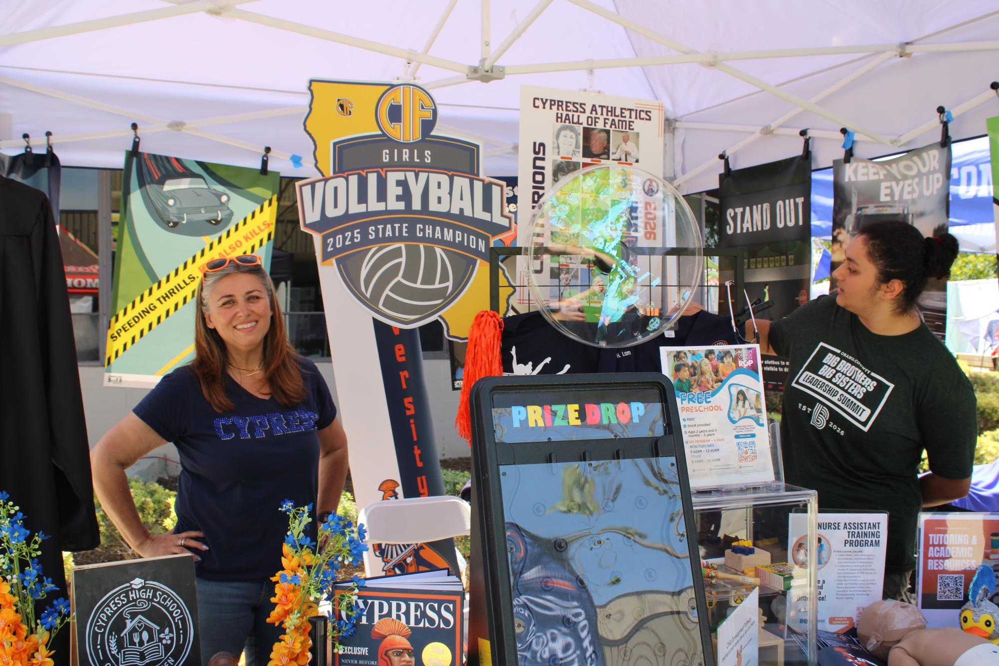 Cypress High's Exhibit showcased things such as their newspapers, yearbooks, and CTV broadcasts.